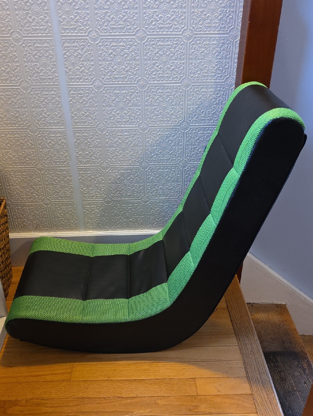 Black and Lime Green Floor Gaming Chair - Picture 9 of 9